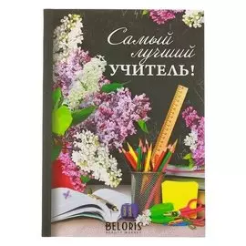 Ежедневник Самый лучший учитель твёрдая обложка, А5, 80 листов