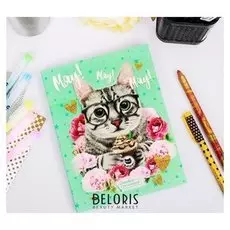 Ежедневник-смэшбук с раскраской "Мяу! мяу! мяу!"