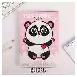 Ежедневник в подарочной коробке "Зимнее чудо For You", 80 листов