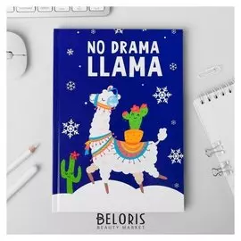 Ежедневник Зимняя коллекция No Drama LLama, формат А5, 80 листов