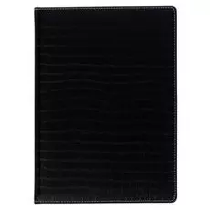 Еженедельник датированный 2021, A4, 64 листа Wild, обложка искусственная кожа, 2 ляссе, тонированный блок 70 г/м2, черный