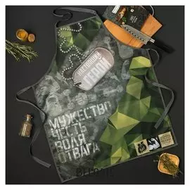 Фартук "100% мужик" 65*80см,100% п/э,оксфорд 210г/м2