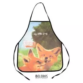 Фартук для труда, 540 х 460 мм, «Милые лисички»