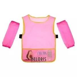 Фартук для труда (Накидка) + нарукавники 550*500 фн-1 дев "Кот авокадо"