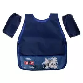 Фартук для труда (Накидка) + нарукавники 570*480 ФН 3-20 дев "Кот на джинсе" 63445