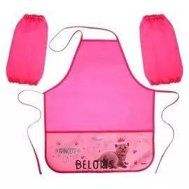 Фартук для труда + нарукавники 535*445/230*145 ФН 41-1 дев Cat Princess, роз 63322