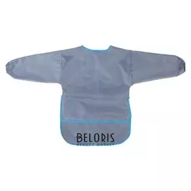 Фартук-накидка с рукавами для труда, 610 х 440 мм, Calligrata, 3 кармана, серый, рост 120-140 см, длина рукава 34 см