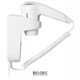 Фен для волос настенный SONNEN HD-1288D, 1200 Вт, пластиковый корпус, 4 скорости, белый