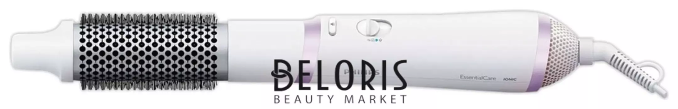 Фен-щетка PHILIPS HP8662/00, 800 Вт, 3 режима, 3 насадки, ионизация, белый