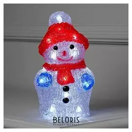 Фигура акрил. "Снеговичок на батарейках" 11х11х22 см,(Аа*2 шт.не в компл.), 24 LED