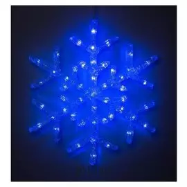 Фигура акрил."Снежинка" 39х39х2 см, 220 В, 50 Led, синий