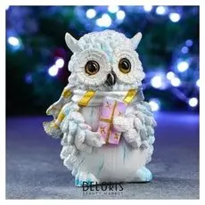 Фигура "Филин с подарком" 12х10х13см