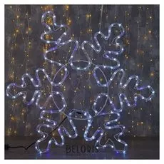 Фигура из дюралайта "Снежинка" 78х78 см, 168/28 Led, мерцание, 220v, белый-синий