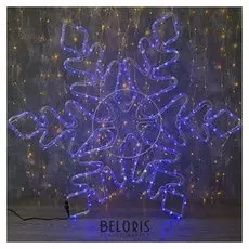 Фигура из дюралайта "Снежинка" 95х95 см, 216/36 Led, мерцание, 220v, синий-белый