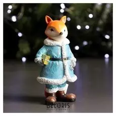 Фигура "Лиса в голубой шубе" 8х7х15см