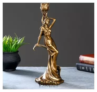 Фигура "Нимфа" золото 10х12,5х32см