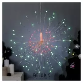 Фигура новогодняя "Салют", аа*4 (Не в компл.), 120 Led, зелено-розовый