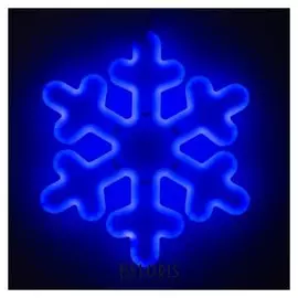 Фигура светодиодная "Снежинка синяя" 30х30х2 см, фиксинг, 220 В, синий