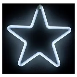 Фигура светодиодная "Звезда" 28х28х2 см, фиксинг, 220 В, белый