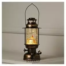 Фигура световая фонарь "Снеговик", 25х11х11 см, от батареек, т/белый