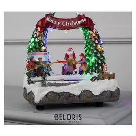 Фигура световая "Новогодние забавы", 13 Led, Usb, музыка, динамика, ааа*3 (Не в компл.)