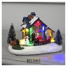 Фигура световая "Рождественский поезд" 12х17 см, 5 Led, Aаа*3 (Не в компл), мульти