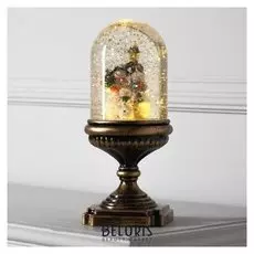 Фигура световая "Снеговики с подарками", 11х11х27 см, от батареек, т/белый