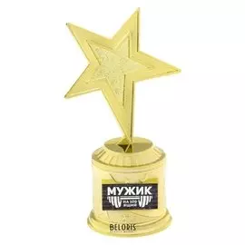 Фигура звезда литая "Настоящий мужик",16,5 х 6,3 см