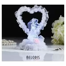 Фигурка для торта с подсветкой "Молодожёны", 11,5х11,5х15 см