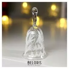 Фигурка "Колокольчик" прозрачный С узором 5,5x10 см