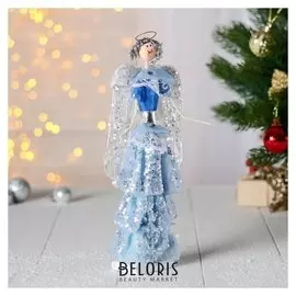 Фигурка новогодняя "Воздушный ангел в голубом платье"