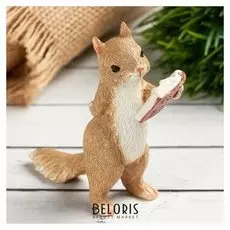 Фигурка полистоун "Белка с книжкой" 8х3х8 см