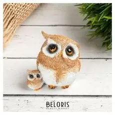 Фигурка полистоун "Сова с совёнком" 4.5х4х4 CM