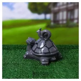 Фигурка садовая «Черепаха и улитка», гипс