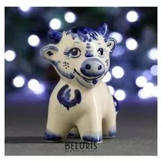 Фигурка "Символ года: телёнок" 10см, кобальт