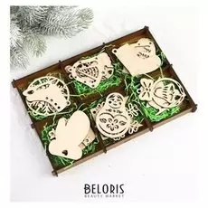 Фигурки для декорирования «Новогодние подвески. большой набор»