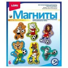 Фигурки на магнитах "Звери-футболисты"