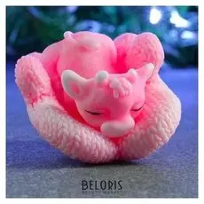 Фигурное мыло "Символ года: спящий бычок в рукавичках" 90гр