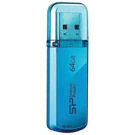 Флэш-диск 64 GB, SILICON POWER Helios 101, USB 2.0, металлический корпус, синий