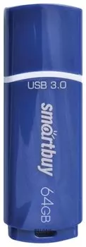 Флэш-диск 64 GB SMARTBUY Crown USB 3.0, синий