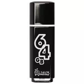 Флэш-диск 64 GB SMARTBUY Glossy USB 3.0, тёмно-серы