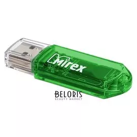 Флешка Mirex ELF Green, 4 Гб, Usb2.0, чт до 25 мб/с, зап до 15 мб/с, зеленая