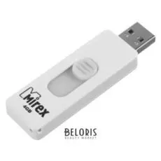 Флешка Mirex Harbor, 4 ГБ, чт до 18 мб/с, зап до 8 мб/с, белая