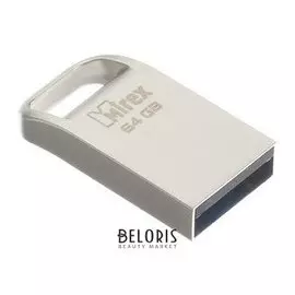 Флешка Mirex Tetra, 64 Гб, Usb3.0, чт до 140 мб/с, зап до 40 мб/с, стальная