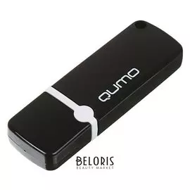 Флешка Qumo Optiva 02, 32 Гб, Usb2.0, чт до 25 мб/с, зап до 15 мб/с, черная