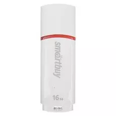 Флешка Smartbuy Crown White, 16 Гб, Usb2.0, чт до 25 мб/с, зап до 15 мб/с, белая