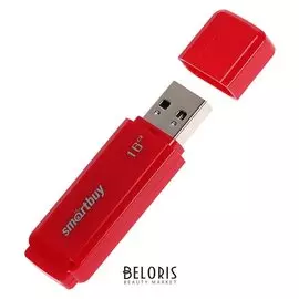 Флешка Smartbuy Dock, 16 Гб, Usb2.0, чт до 25 мб/с, зап до 15 мб/с, красная