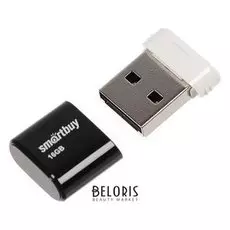 Флешка Smartbuy Lara, 16 Гб, Usb2.0, чт до 25 мб/с, зап до 15 мб/с, черная