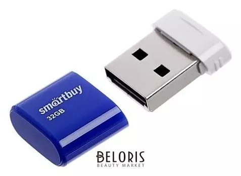 Флешка Smartbuy Lara, 32 Гб, Usb2.0, чт до 25 мб/с, зап до 15 мб/с, синяя