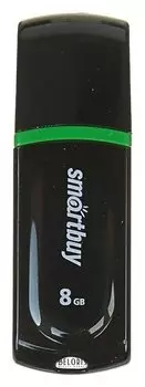 Флешка Smartbuy Paean, 8 Гб, Usb2.0, чт до 25 мб/с, зап до 15 мб/с, черная